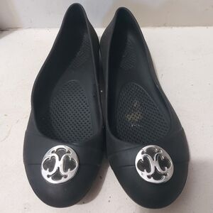 Croc ballet flats